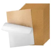 8Pcs Self-Adhesive Cork Sheet, 11.81X8.27X0.08 Inch Cork Backing for Coasters Sq