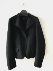 Uniqlo +J Jil Sander Black Wool Blend Double-Face Stand Collar Jacket XXS