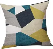 SWOOMEY 45x45cm Geometric Pillow Cover Throw Pillow Case for Sofa Bench Cotton Pillowcase
