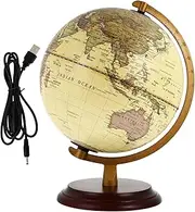 Retro Globe Decoration with LED Light Terrestrial Globe for Office Decor Classroom Teaching Tool Stylish Tabletop Adornment Explorers