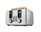4 Slice Stainless Steel Toaster - Silver Free Shipping