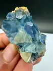 Rare Blue Color Celestine Crystal Cluster With Calcite Combine Specimens