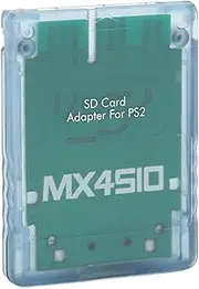 SD Card Adapter for PS2 Fat Console, MX4SIO Applicable Card Reader Instead of A Converter Make It Into A Memory Card Expansion for SIO Replacement (Transparent Blue)