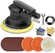 XDOVET 5 Inches Air Sander - Pneumatic Palm Car Sanders, Air Random Orbital Sander,Dual-action Sander for Wood Polisher Metal,and Auto Body Work,Sanding, and Removing Scratches