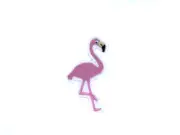 Patch embroidered badge iron on sew clothes applique flamingo