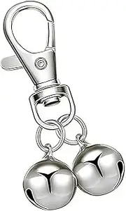 Durable Brass Collar with Bell - Extra Loud Dog & Cat Charm with Swivel Lobster Clasp, Ideal for Training, Tracking, and Decoration, Natural Color