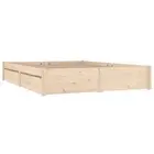 Bed Frame With Drawers 137X187 Cm Double Size pine wood Double Bed Frames