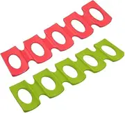 Beverage Refrigerators 2pcs Fridge Monkey Mat Silicone Beer Can Organizer Wine Bottle Stacker Refrigerator Space Saver Drink Holder Rack for Home Party Bar Silicone Holders (Green+Red, One Set)