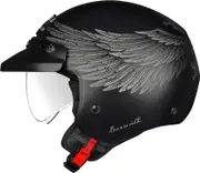 Nexx Y.10 Rider, open face helmet , color: Matt Black/Grey , size: M