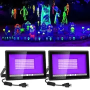 60W Black Lights, 2 Pack LED Blacklight Flood Light with Plug, IP66 Waterproo...