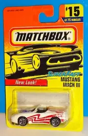 Matchbox 1997 Release SuperFast #15 Mustang Mach III White NEW LOOK