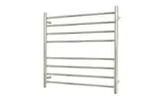 Radiant RTR06 Round Bar Heated Towel Rail - 750 x 750mm - Mirror Polished - Stainless Steel- Bottom Left/Top Right Wiring