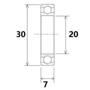 Bike Bicycle Hub Body Ball Bearing 20x30x7mm 20307 2RS for Smooth Ride