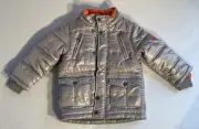 NWT Pumpkin Patch size 3 Ash Arctic Trooper Fleece Lined Puffer Jacket Coat