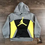 Nike Air Jordan Jumpman Therma-Fit Hoodie Sweater Youth Boys Medium C.GREY/BLK