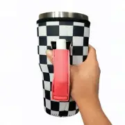 Checkerboard w/ Neon Pink 30oz Tumbler Handler™