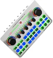 Daseeme Live Sound Card o Mixer Desktop Singing BT Power Supply OTG Digital Lossless Transmission for Streaming Podcasting Gaming Soundd Built-in Battery