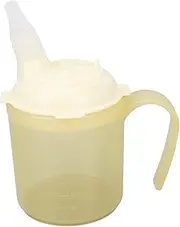 Convalescent Feeding Cup with Straw, 300ml Drinking Beaker Cup for Elderly Adults Disabled Patient Maternity Drink Water Porridge Soup, Silicone Drinking Aids Cup