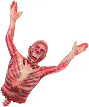 HOOTNEE Realistic Hanging Corpse Torso Decoration Scary Halloween Latex Body for Prop