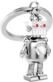 Metalmorphose Miniature 3D Metal Keychain - Robot, Whitehill MTM156-01