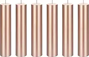 Mega Candles 6 pcs Unscented Rose Gold Round Pillar Candle, Hand Poured Premium Wax Candles 2 Inch x 9 Inch, Home Décor, Wedding Receptions, Baby Showers, Birthdays, Celebrations, Party Favors & More