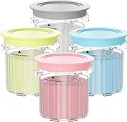 [SAMTURUI] Ice Cream Containers Replacement Pints and Lids for Ninja Creami 4 Pack, Compatible with Ninja NC200 Series, Ice Cream Maker, BPA-Free, Dishwasher Safe, Leak Proof