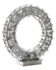 Finesse Decor Round Crystal Extravaganza LED Table Lamp