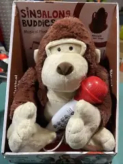 Gorilla Plush Singalong Auto Shut-Off Karaoke, Microphone, Musical MonkeyNew!