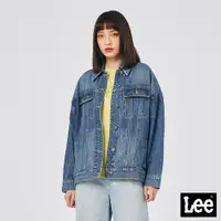 在飛比找蝦皮商城優惠-Lee 休閒雙口袋寬鬆牛仔外套 女 Modern 中藍洗水L