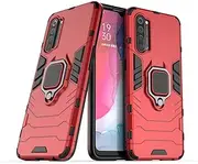 Case for Oppo Reno 3 5G/Find X2 Lite/K7,Hybrid Heavy Duty Protection Shockproof Defender Kickstand Armor Case Cover,Red