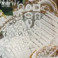 在飛比找ETMall東森購物網優惠-夢境花園系列立體浮雕白霧貼紙夢幻蝴蝶蕾絲花框創意手賬裝飾貼畫