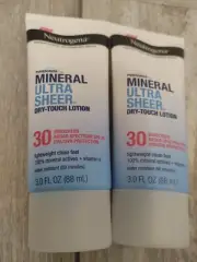 NEUTROGENA MINERAL ULTRA SHEER LOTION SPF 30 SUNSCREEN 3 oz. (2-pk bundle)
