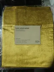 NWT West Elm Cotton Luster Velvet Curtains Drape _Wasabi_ 48x84 NEW