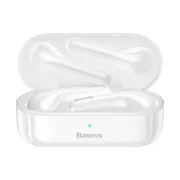 W07 bluetooth 5.0 Earphone Stereo Sports Wireless Headphone with Dual Noise Reduction Mic WHITE COLOR