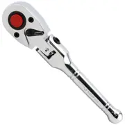 KC Tools 1/2" Dr Auto-Eject Flex Head Banjo Ratchet - Stubby
