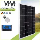 250W 12V Solar Panel Kit Generator Camping Battery Charger Power USB Regulator