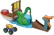 Hot Wheels Monster Trucks Swamp Chomp Playset, Water-Playset with 1 Monster Trucks Color Shifters Truck, Toy for Kids 4 Years Old & Older