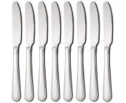 Butter Knives-Set Of 8 Butter Spreader Dinner Knives Stainless Steel Table Cutlery For Dessert And Steak 9.05''