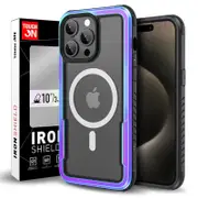 Tough On iPhone 15 Pro Case Iron Shield with MagSafe Iridescent