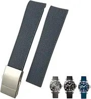 [KAVJU] 21mm 22mm Curved Rubber Silicone Strap Fit For Longines Hydroconquest L3 MIDO Watch Waterproof Sport Soft Watchbands