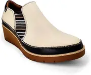 Revere Mykonos Women's Arch Support Loafers - Premium Leather with Elastic Gussets, Contoured Footbed, and Removable Orthotic-Friendly Insole