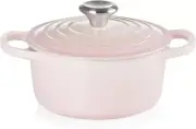 Le Creuset Cocotte Signature 16cm 6-1/3" 1.5qt Shell Pink Silver Knob Cast Iron