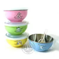 在飛比找蝦皮購物優惠-ZEBRA斑馬牌雙層隔熱兒童碗+蓋子+湯匙 粉彩兒童學習碗 