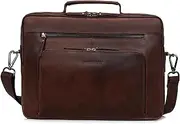 Marc Peter Auckland Laptop Bag 15.6 Inch Leather I Shoulder Bag for Laptop I Briefcase for Notebook I Bag for Men and Women