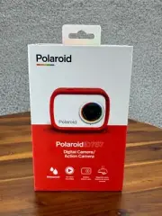 Polaroid iD757 Red Digital Action Waterproof Camera 18MP Magnetic Base & Mounts