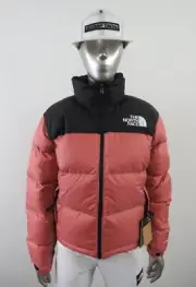 Womens The North Face 1996 Retro Nuptse Puffer 700-Down Hooded Jacket - Mahogany