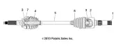 Polaris Plunging Joint, Genuine OEM Part 2204373, Qty 1
