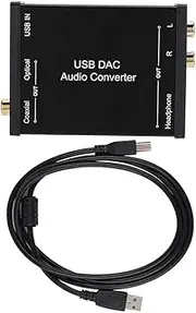 Audio Converter,GV-023 Digital to Analog DAC Audio Converter USB Audio Sound Card for Windows 10/8.1/8 /7 /Windows Vista/XP/for Mac OS X/ Windows2000