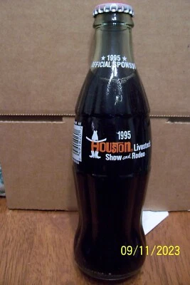 1995 Houston Livestock Show & Rodeo - Unopened Coca-Cola Bottle