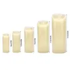 H (12.5cm)LED Candle Shape Light Lamp Flameless Good Decor With Remote Controll